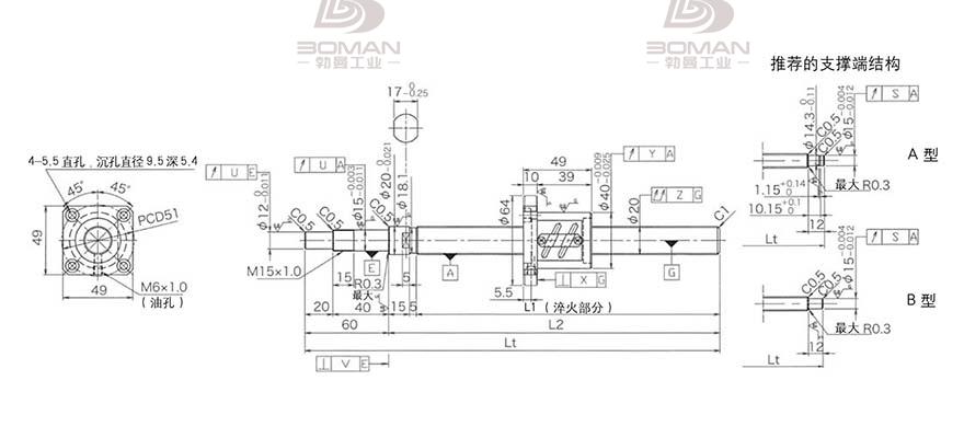KURODA GP2004ES-AALR-1005B-C3S 黑田丝杠螺母怎么拆卸图解